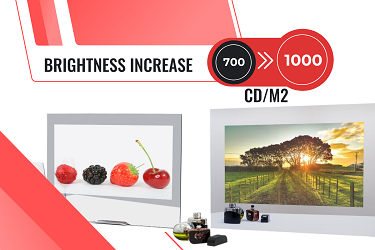 Brightness increased to 1000 cd/m²: even more quality and impressive experiences!